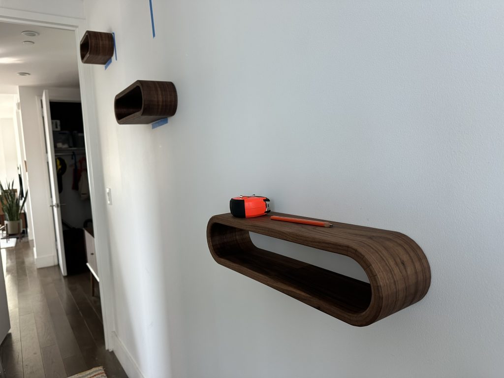 Floating shelves in Great Neck, NY