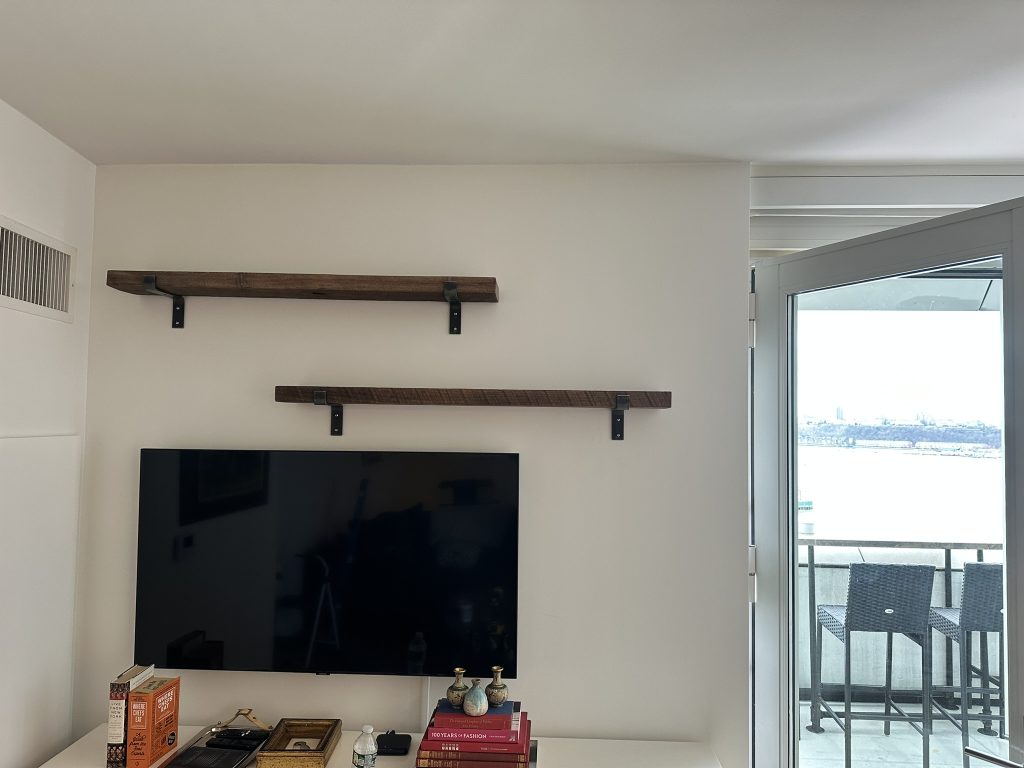Floating shelves in Long Beach, NY